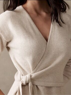 Banana Republic Wrap Midi Sweater Dress